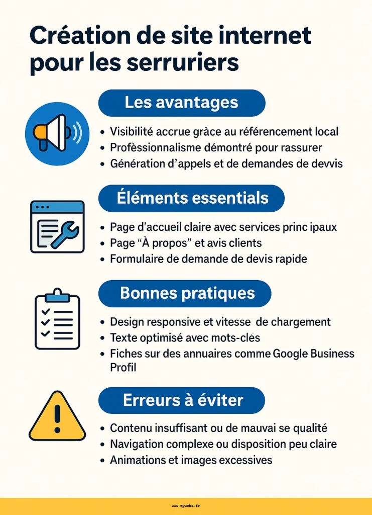 création de site internet pour les serruriers